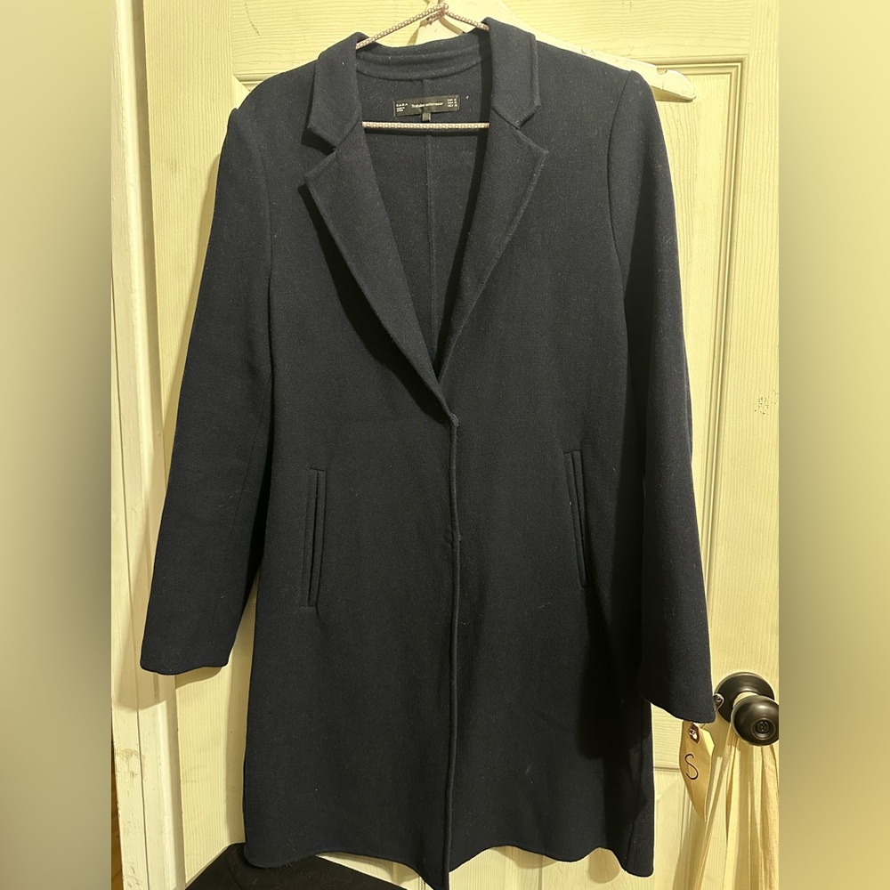 Navy Zara women’s coat size S